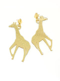 Golden mirror giraffe earrings 