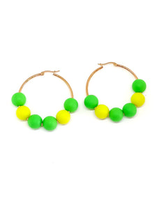 Neon hoop earrings