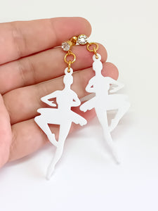 White Ballerina Earrings