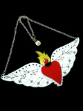 Collar Sagrado Corazón alado