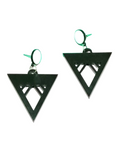 Black Triangle Earrings 