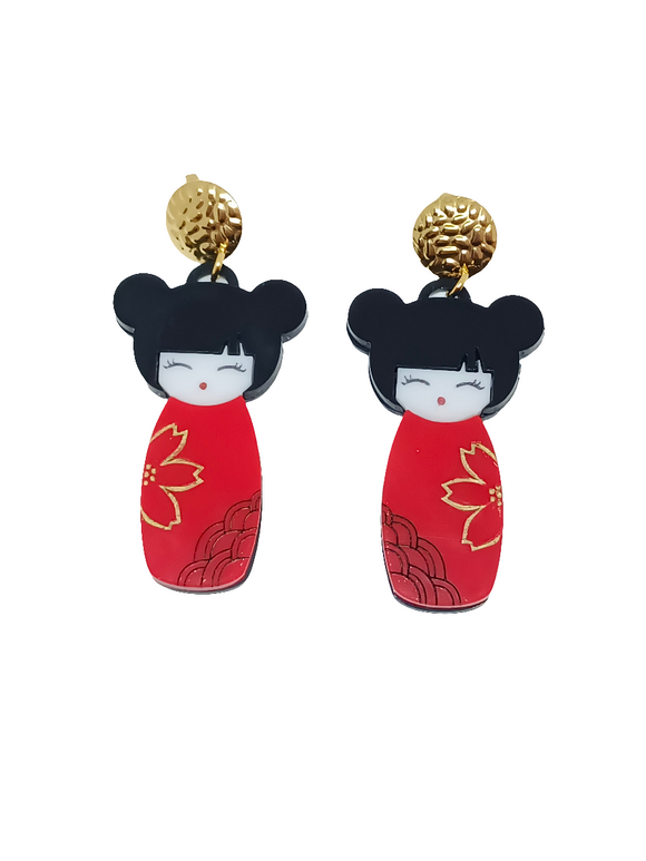 Pendientes Kokeshi Meraki