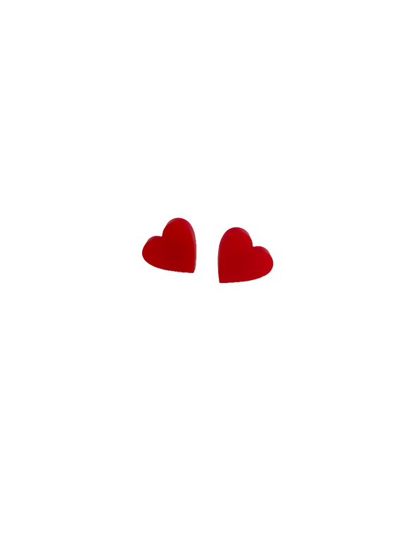 Pendientes Corazones minis rojos