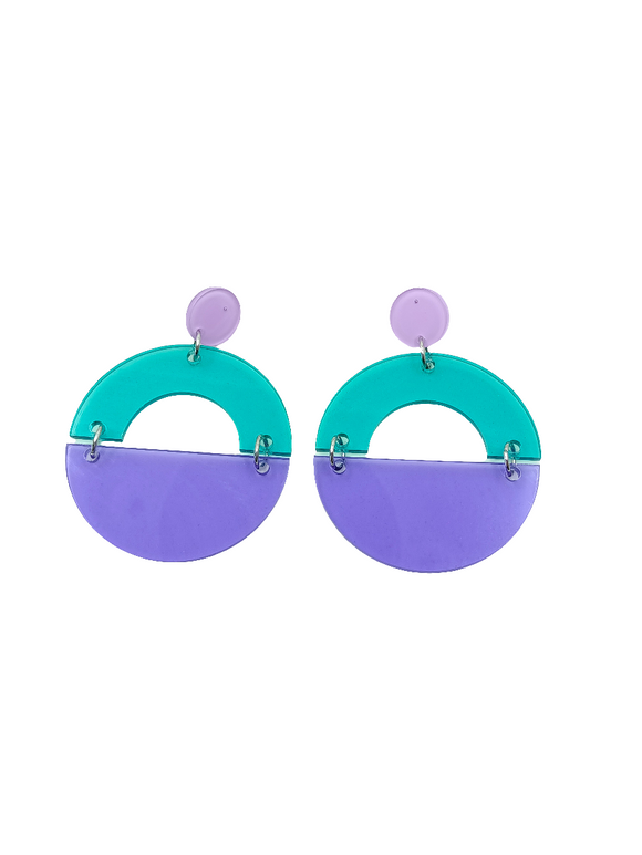 Pendientes Lúmina Violeta y turquesa