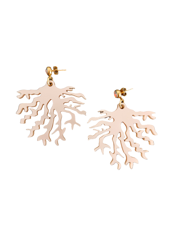 Pendientes Coral rosa nacarado