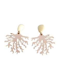 Pendientes Coral rosa nacarado