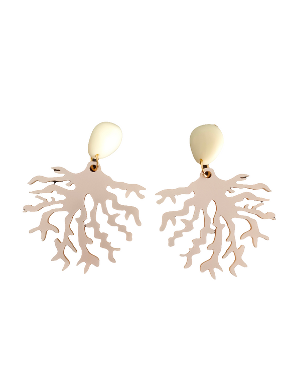 Pendientes Coral rosa nacarado