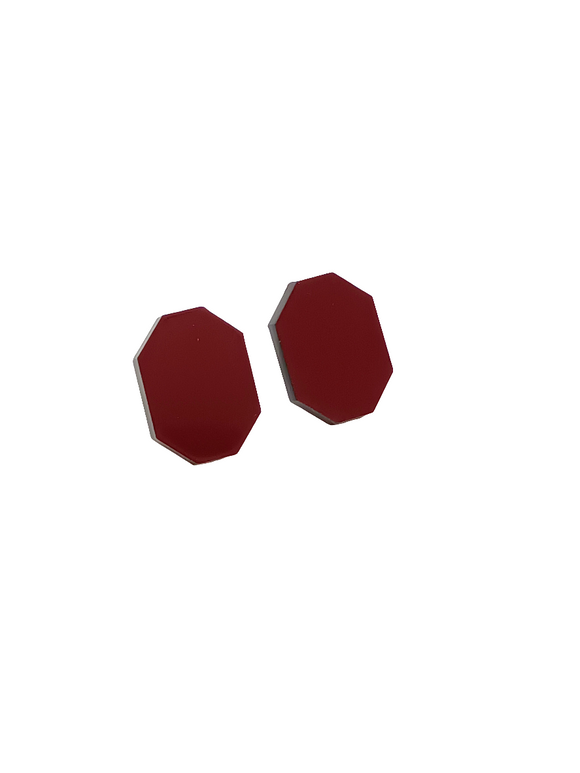 Art Deco octagon button earrings