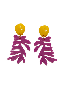 Pendientes Algas violetas