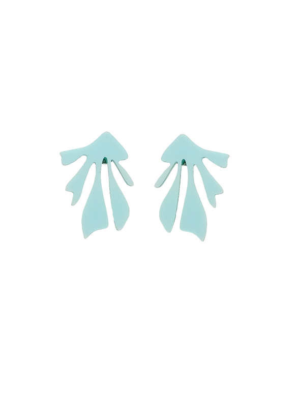 Pendientes Algas azul pastel