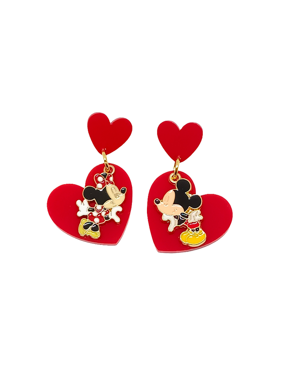 Pendientes Ratoncitos y corazones