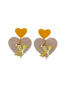 Pendientes Bambi y corazones