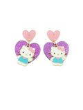 Pendientes Kitty y corazón