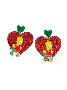 Pendientes Bart y corazón