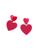 Pendientes Corazones rojos