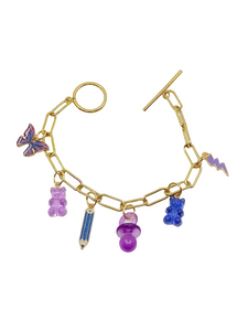 Charm bracelet with lucky lollipop
