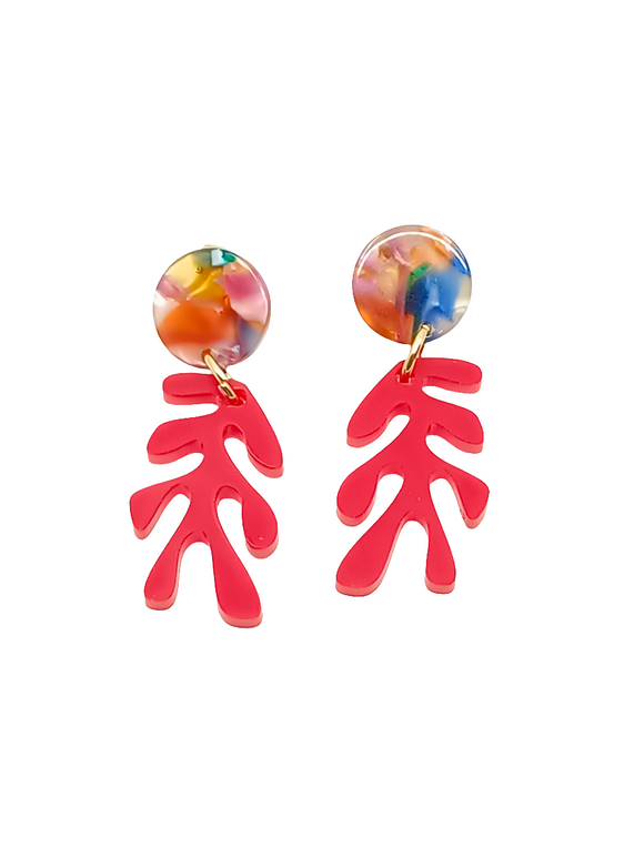 Pendientes Algas rojas