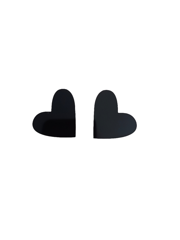 Pendientes Corazones negros