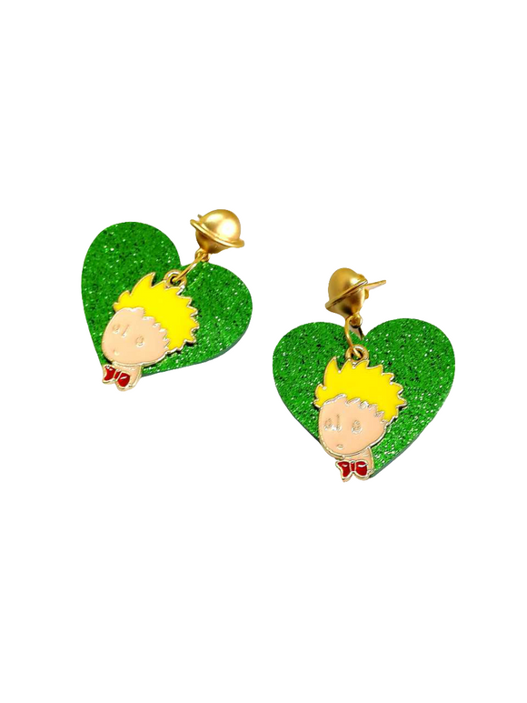 Pendientes El Principito y corazones