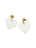 Pendientes Corazones blancos