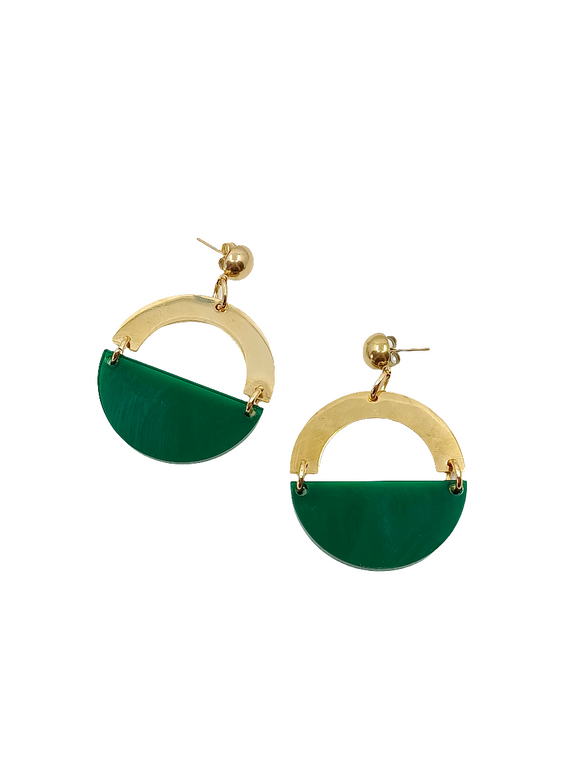 Pendientes Lúmina Verde musgo