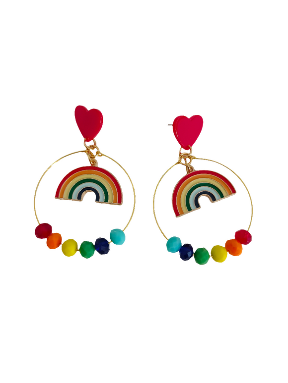Pendientes aros Arcoiris
