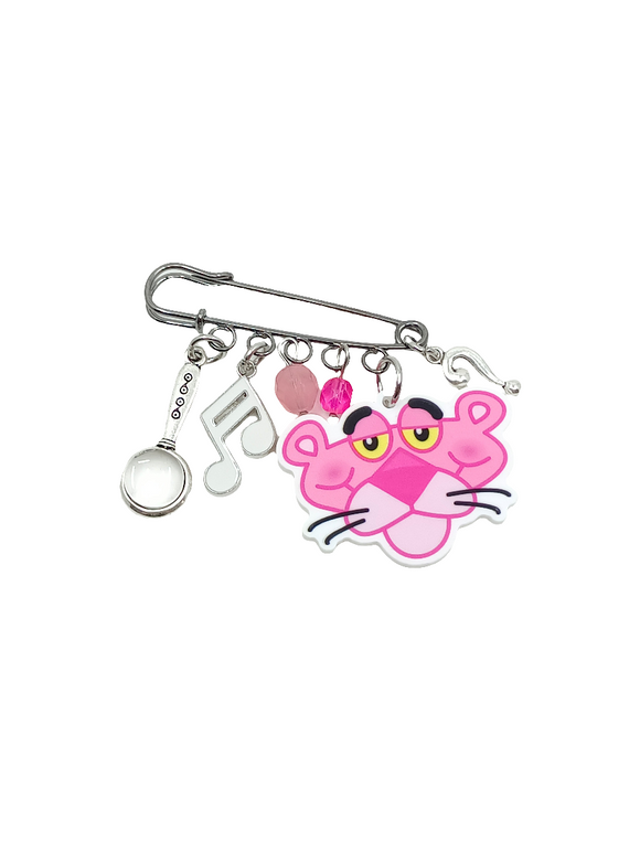 Broche imperdible Pantera rosa