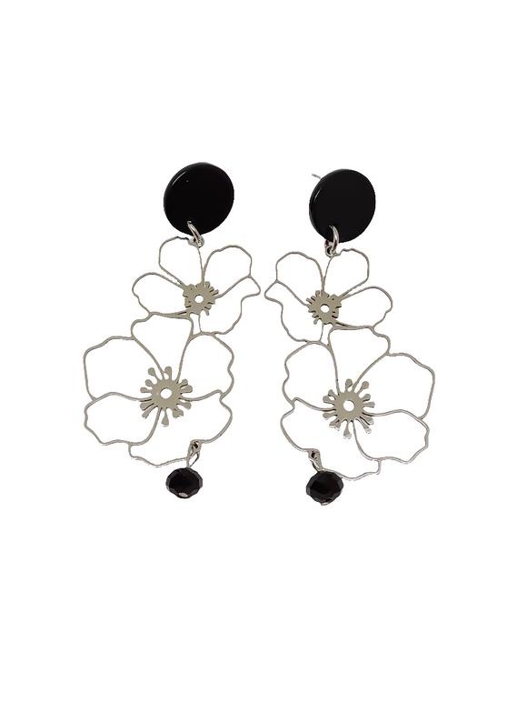 Pendientes Flores amapolas