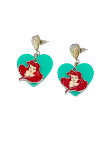 Pendientes Corazones y Sirenita