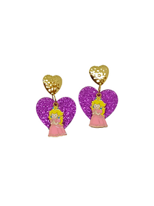 Pendientes Peach y corazón