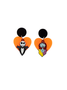 Pendientes Corazón Jack y Sally