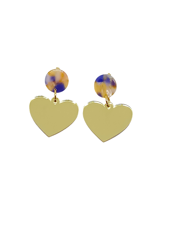 Pendientes Corazones espejo