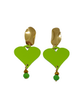 Pendientes corazones verdes