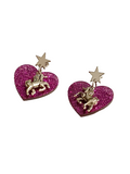 Pendientes Unicornio y corazón