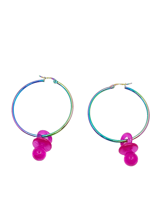 Pendientes argollas Chupitas de la suerte