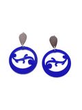 Pendientes argollas canarias azules