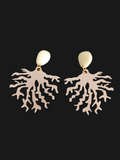 Pendientes Coral rosa nacarado