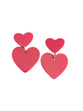Pendientes Corazones rojos