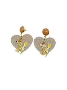 Pendientes Bambi y corazones