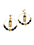 Pendientes aros El beso de Klimt