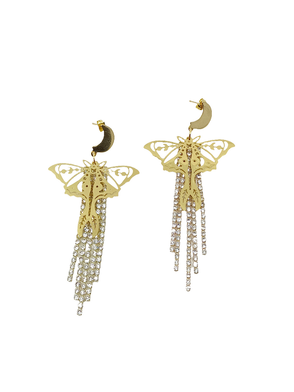 Pendientes glam Mariposas y brillos