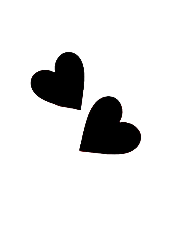 Pendientes Corazones negros