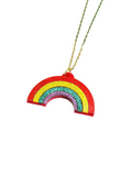 Rainbow glitter pendant 