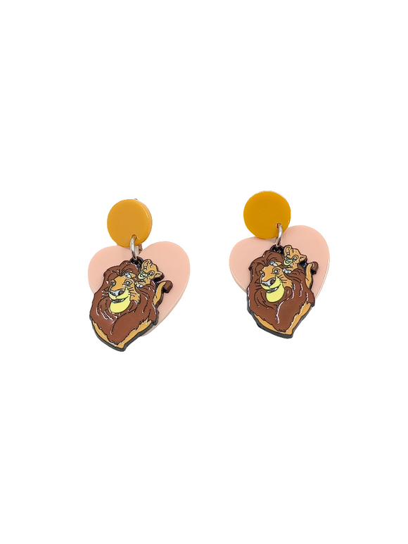 Pendientes corazones Rey León