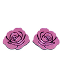 Pendientes Rosas espejo