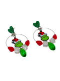 Pendientes aros Grinch