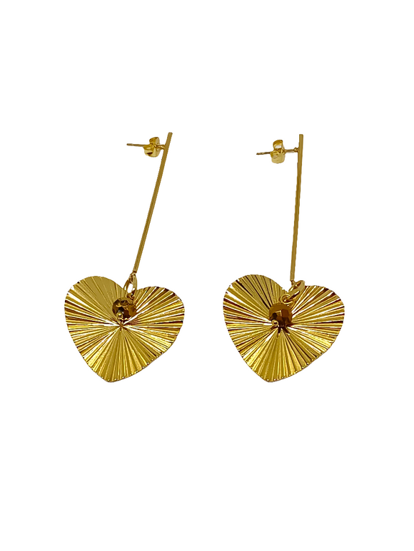 Pendientes Corazones dorados