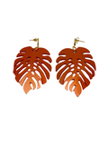 Pendientes Monstera deliciosa cobre