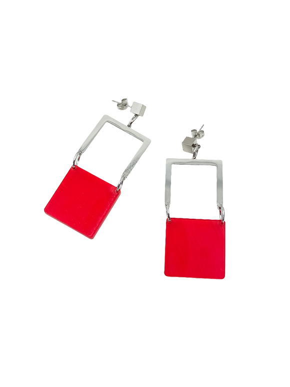 Pendientes Lúmina Rojo Rubí