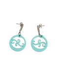 Pendientes argollas canarias en tono pastel